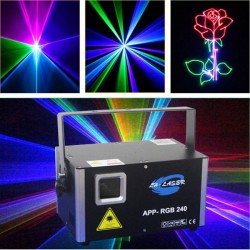 Free Shipping 2W RGB Laser Lighting System with Bluetooth Control