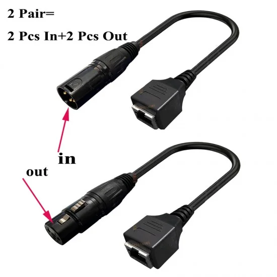 Free Shipping DMX512 decoder transfer cable Canon to RJ45 network port ...