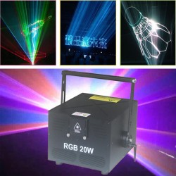 Free Shipping 20W SD Card And ILDA Full Color RGB Outdoor Laser