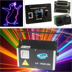 Free Shipping 3W ILDA+DMX512  RGB Light Projector with Built-in FB4