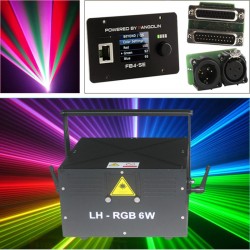 Free Shipping 6W FB4 Professional ILDA Laser Projector Light System