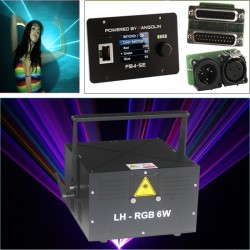 Free Shipping 6W Professional Laser Light with Genuine FB4 Control Board