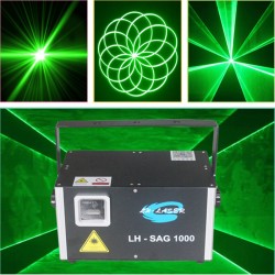 Free Shipping Professional 1w Single Green Laser Light Projector