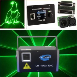 Free Shipping FB4 3W ILDA Green stage Laser Lighting Projector