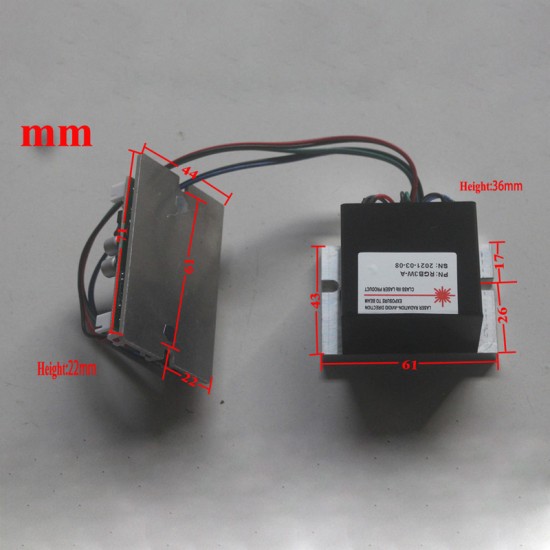 Free Shipping 3000MW TTL or Analog RGB Laser Modules
